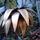Copper foil luminaire 1970, palm style, Jansen style