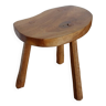 brutalist tripod stool solid wood brutalism