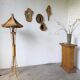 Bamboo and straw floor lamp 1980