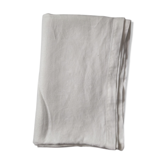 Vintage white damask tablecloth