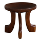 Oromo stool from mid-20th century Africa, hand-carved wood, tribal style.