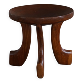 Tabouret Oromo africain du milieu du XXe siècle, bois sculpté à la main, style tribal