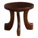 Oromo stool from mid-20th century Africa, hand-carved wood, tribal style.