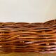 Octagonal wicker mirror