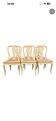 Série 6 Chaises Cannées Style Provençal Louis XV Bois Jaune Pâle