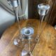 Set of three glass candle holders, Blomster, 1990