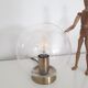 Vintage table lamp globe glass ball - 1990