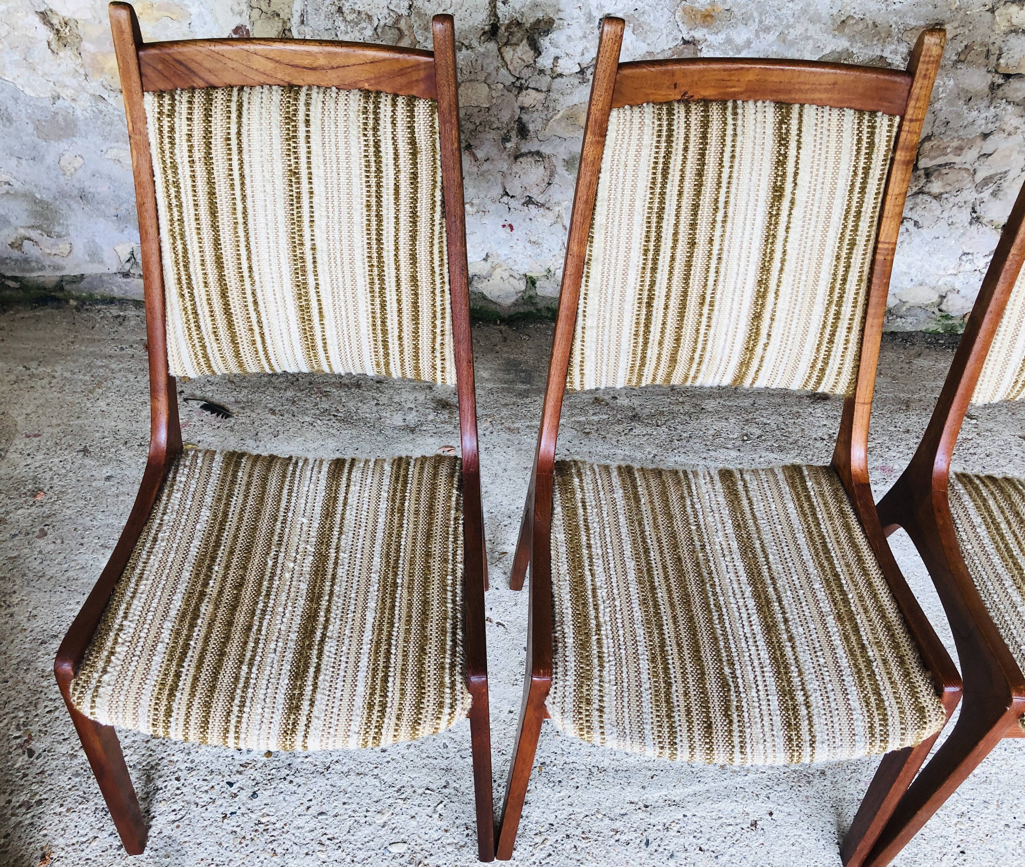 Set of 4 vintage teak chairs by R Huber-Co, circa 60's