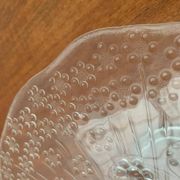 Plateau à gâteau en verre scandinave vintage