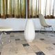 Large porcelain floor vase with relief by H&C Heinrich, West-Germany 1960s