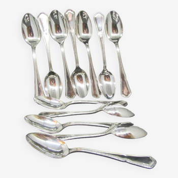 Teaspoons or tea metal argente- ercuis - model contours victoria-