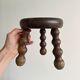 Small turned wooden tripod stool