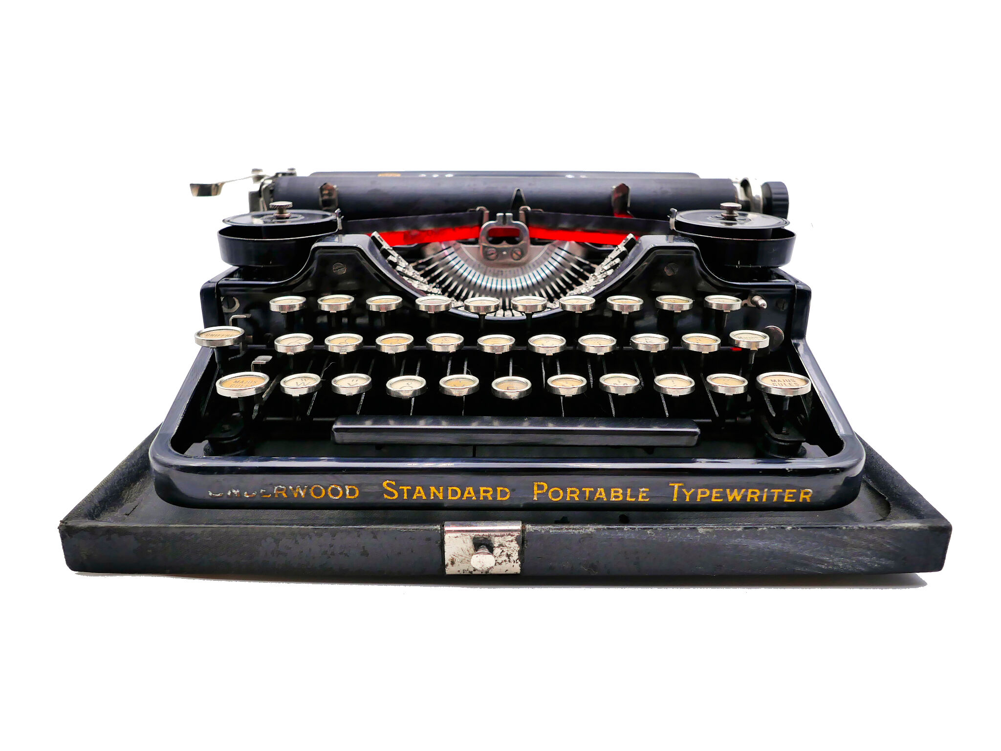1926 new tape revised black tape underwood typewriter 3 bank