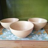 Trio de bols en grès naturel