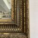 Petit miroir ancien doré à la feuille d’or, fin XIXe siècle