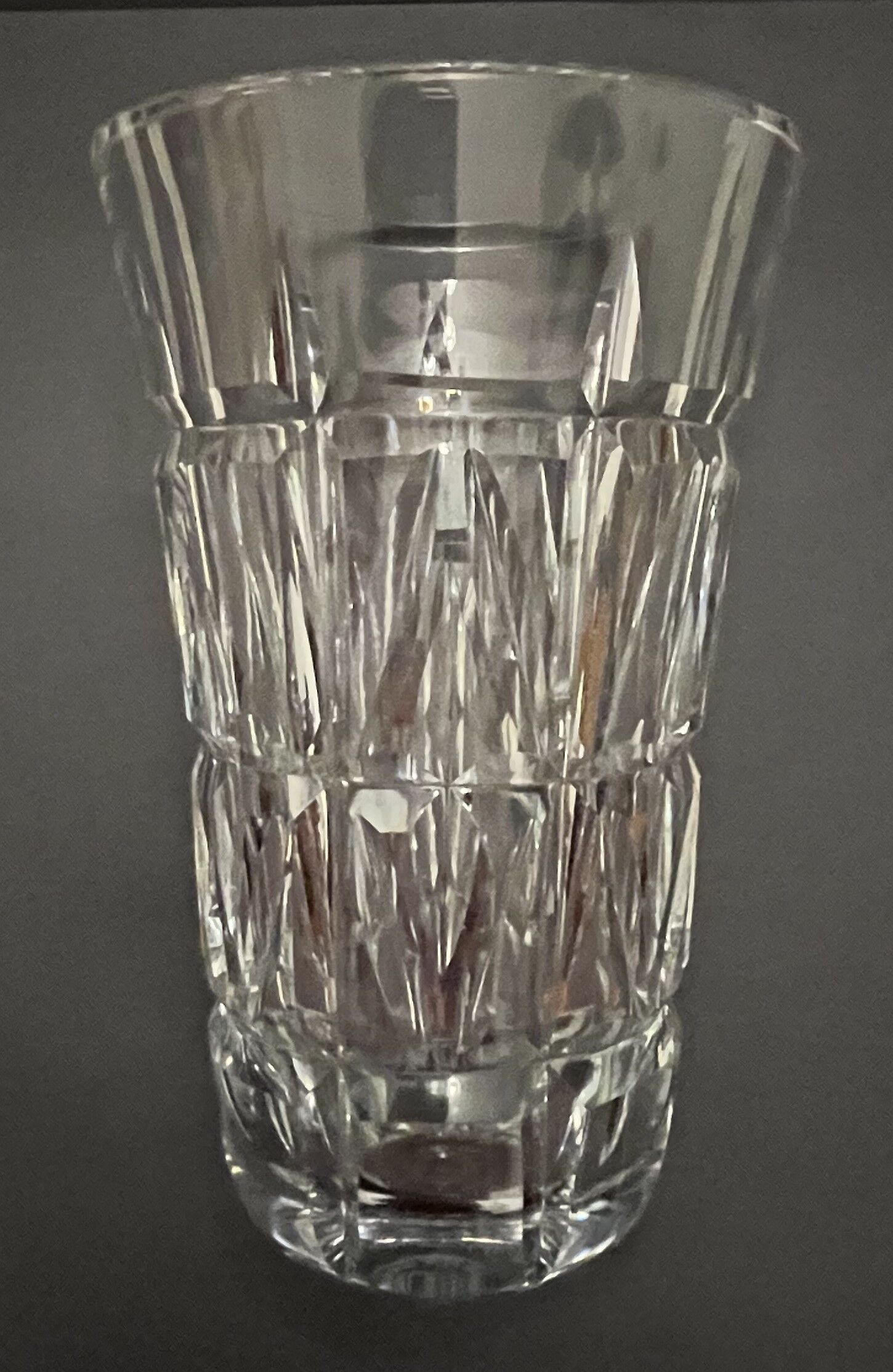 Carved crystal vase from Saint Louis