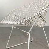 White Diamond armchair by Harry Bertoia 1st edition for Knoll, 1990
