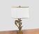 Pied de lampe en bronze doré aux feuillages 1970