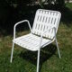 4 vintage white garden chairs in rilsan and plastic