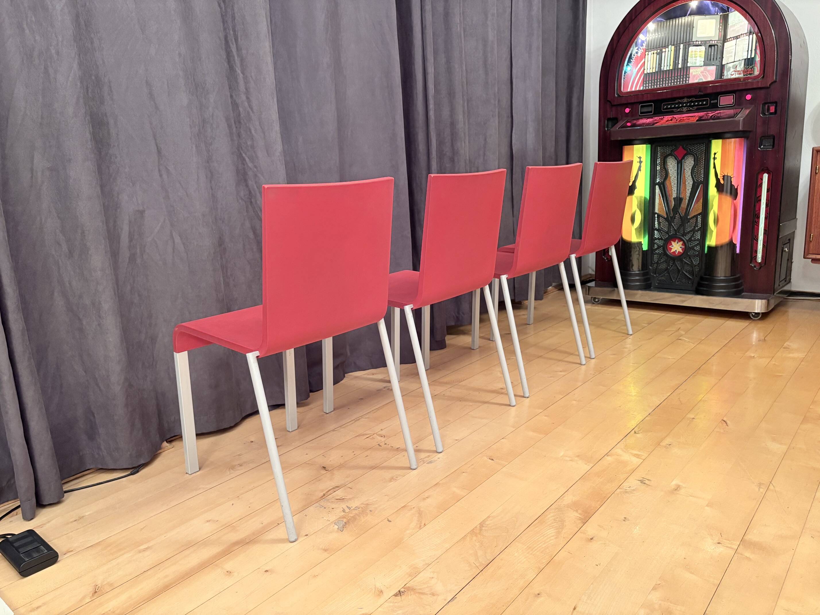Set of four stackable .03 chairs designed by Maarten van Severen, Vitra, Sw