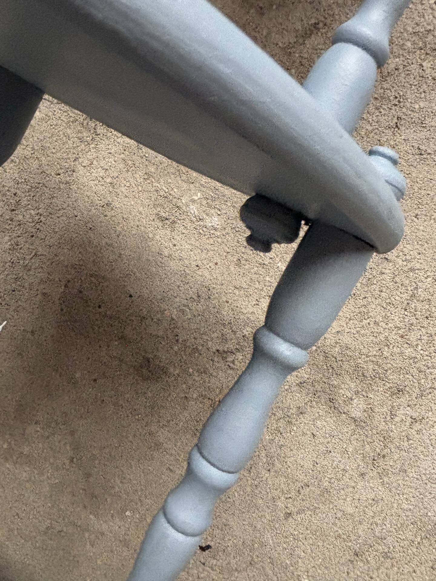 Antique corner shelf on legs