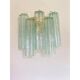 Italian Wall Light Green “Tronchi” Murano Glass Wall Sconce