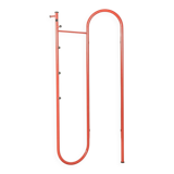 Porte-manteau postmoderne Schönbuch en métal laqué rouge avec miroir, années 1980