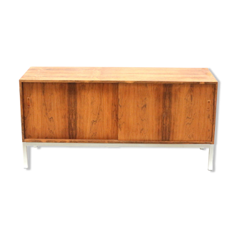 Vintage rosewood sideboard with sliding doors made in the 60s