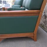 J. Leleu solid oak sofa and armchair