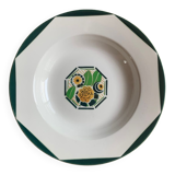 Assiettes géométriques et fleuries