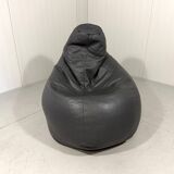Zanotta Sacco large model leather beanbag lounge chair 1980’s
