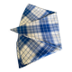 Round cotton tablecloth. Blue and white colors.