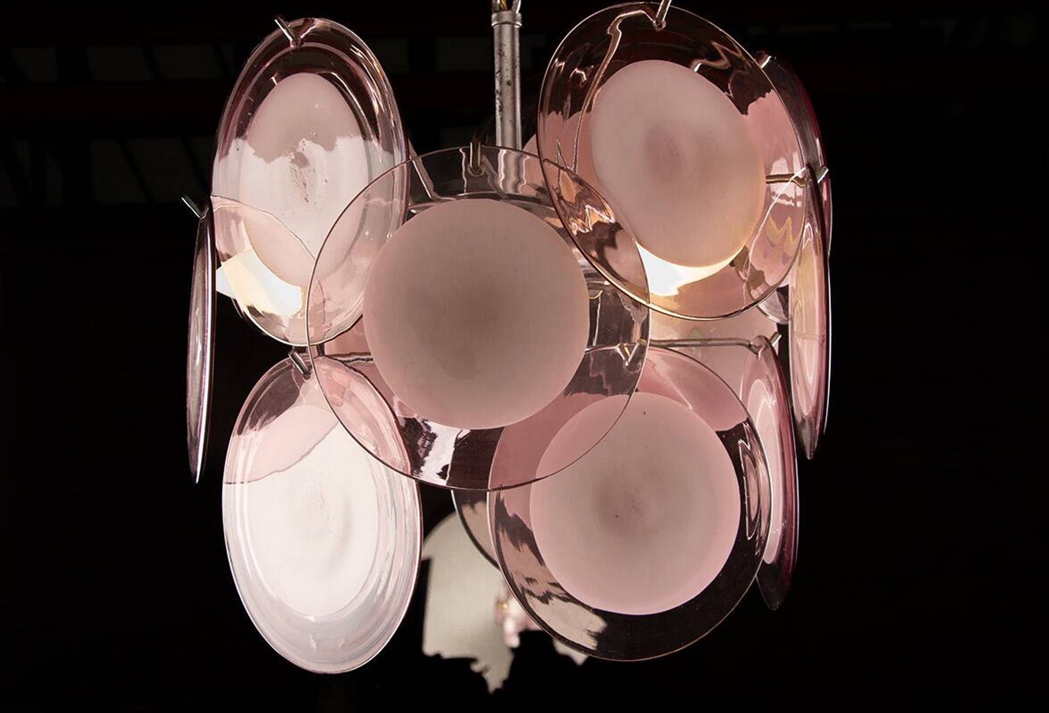 "Space Age" chandelier in Murano glass by Gino Vistosi 1970.