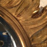 Golden wood sun mirror years 60