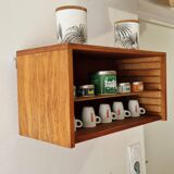 Scandinavian style teak wall or table shelf