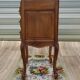 Louis XV bedside table, 3 drawers, bordered top