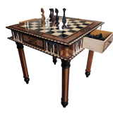 Chess table Alhambra maple bone and lacquer