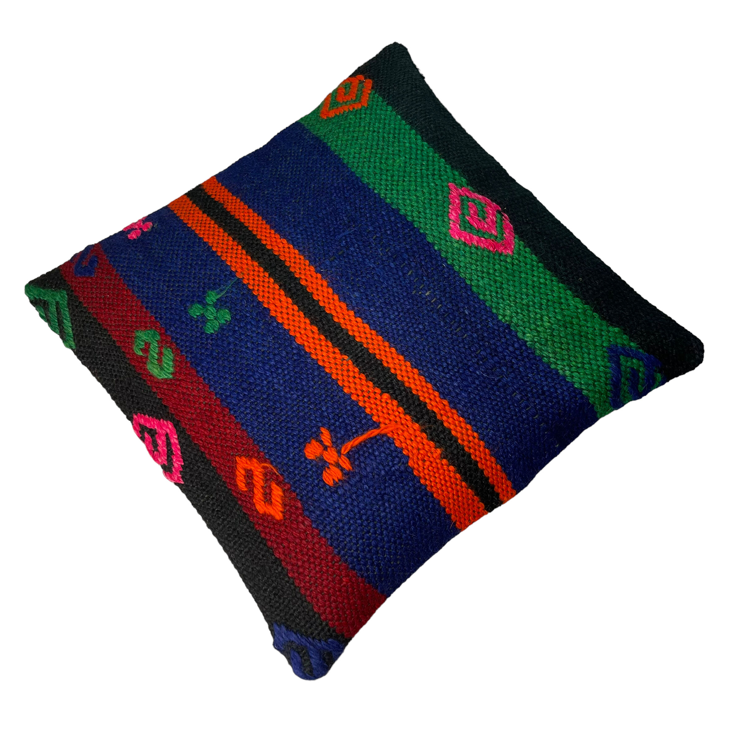 Vintage turkish kilim cushion cover 40x40cm