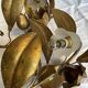 Pair of golden flower wall lights - 20th century