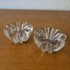 60s crystal flower candle holder