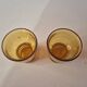 set of 2 smoked yellow amber vintage Pernod SA glasses