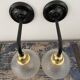 Set of two vintage electrified electrified glass wall lamps