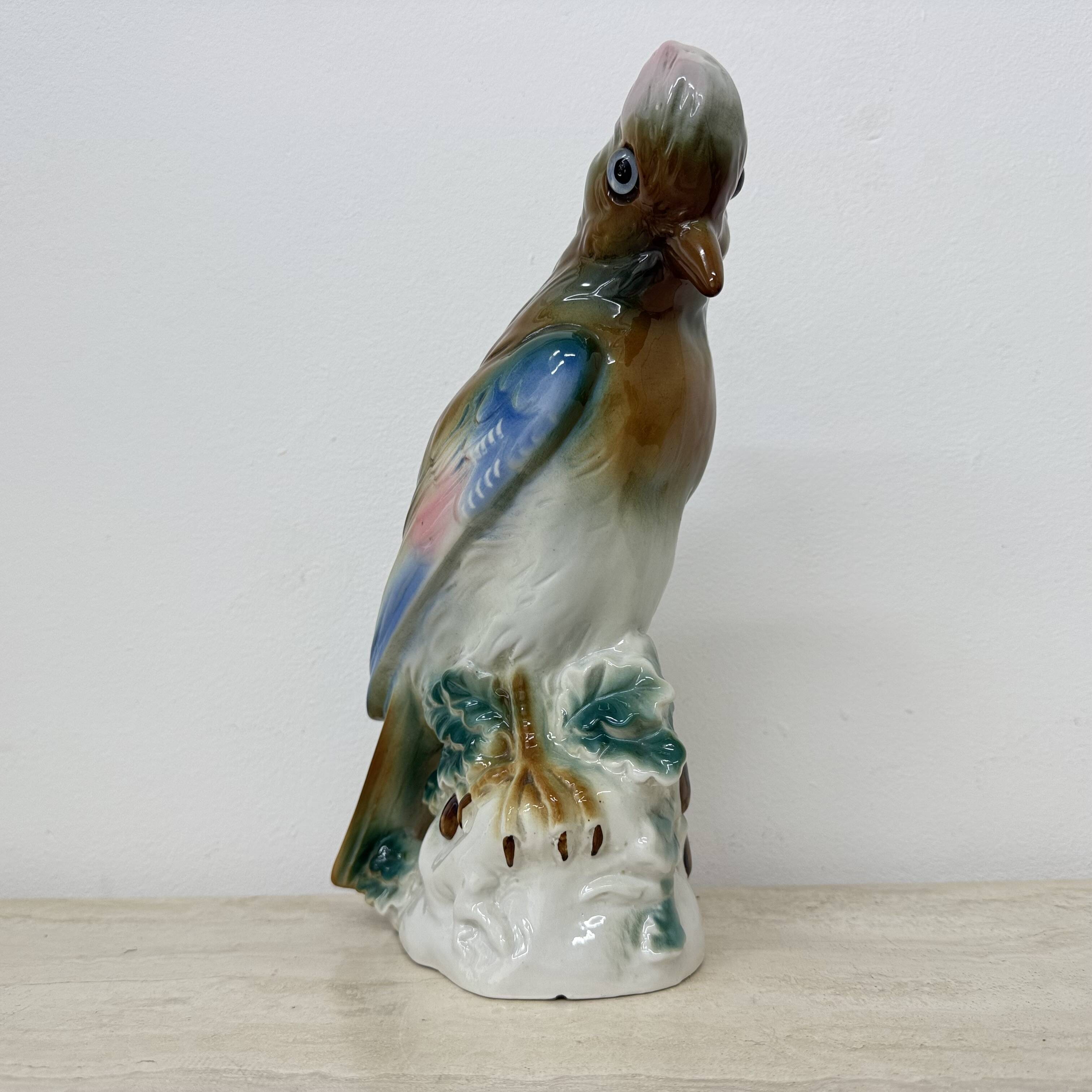 Vintage porcelain Parfume lamp bird , 1950s