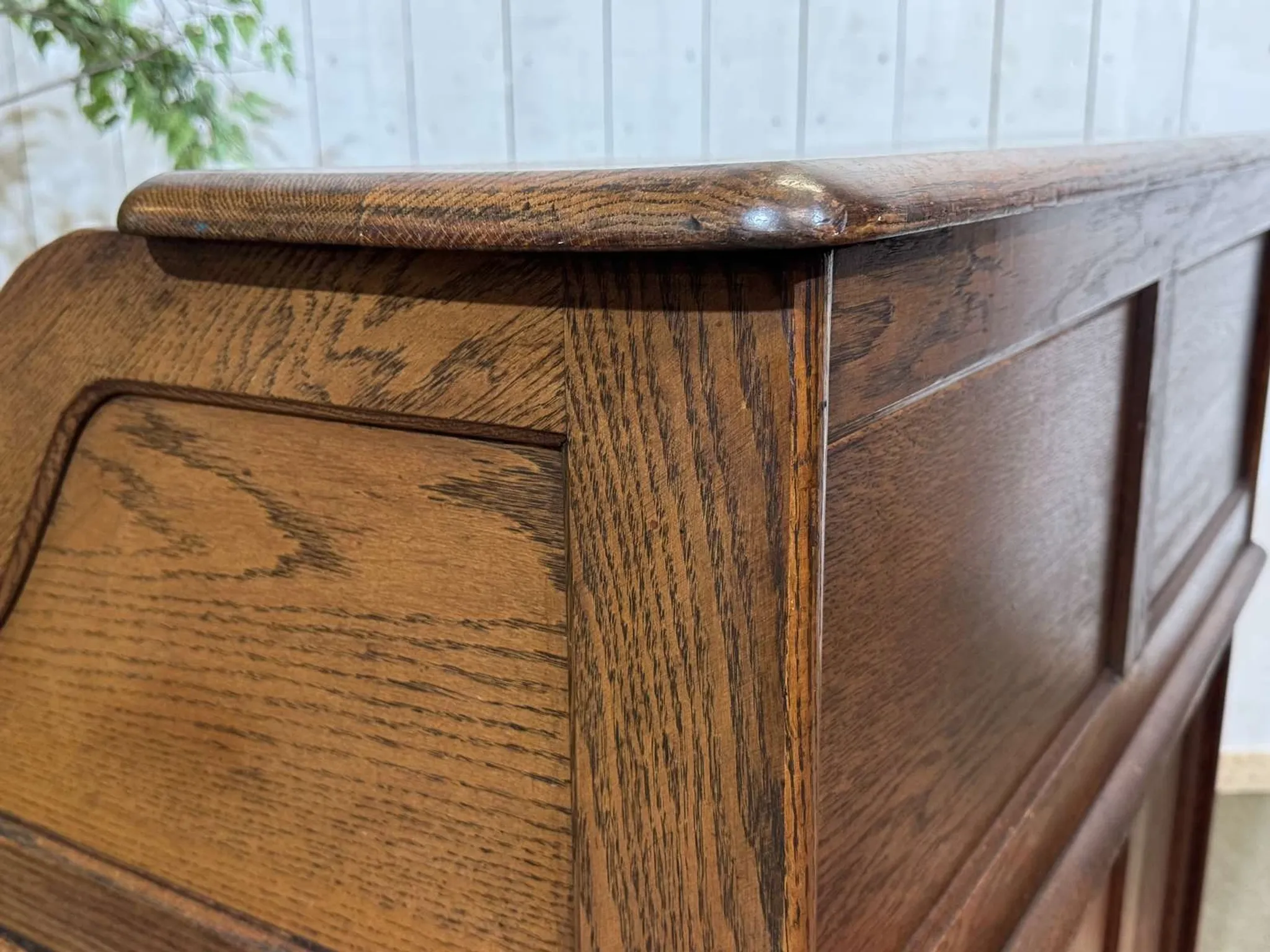 Bureau à cylindre en chêne