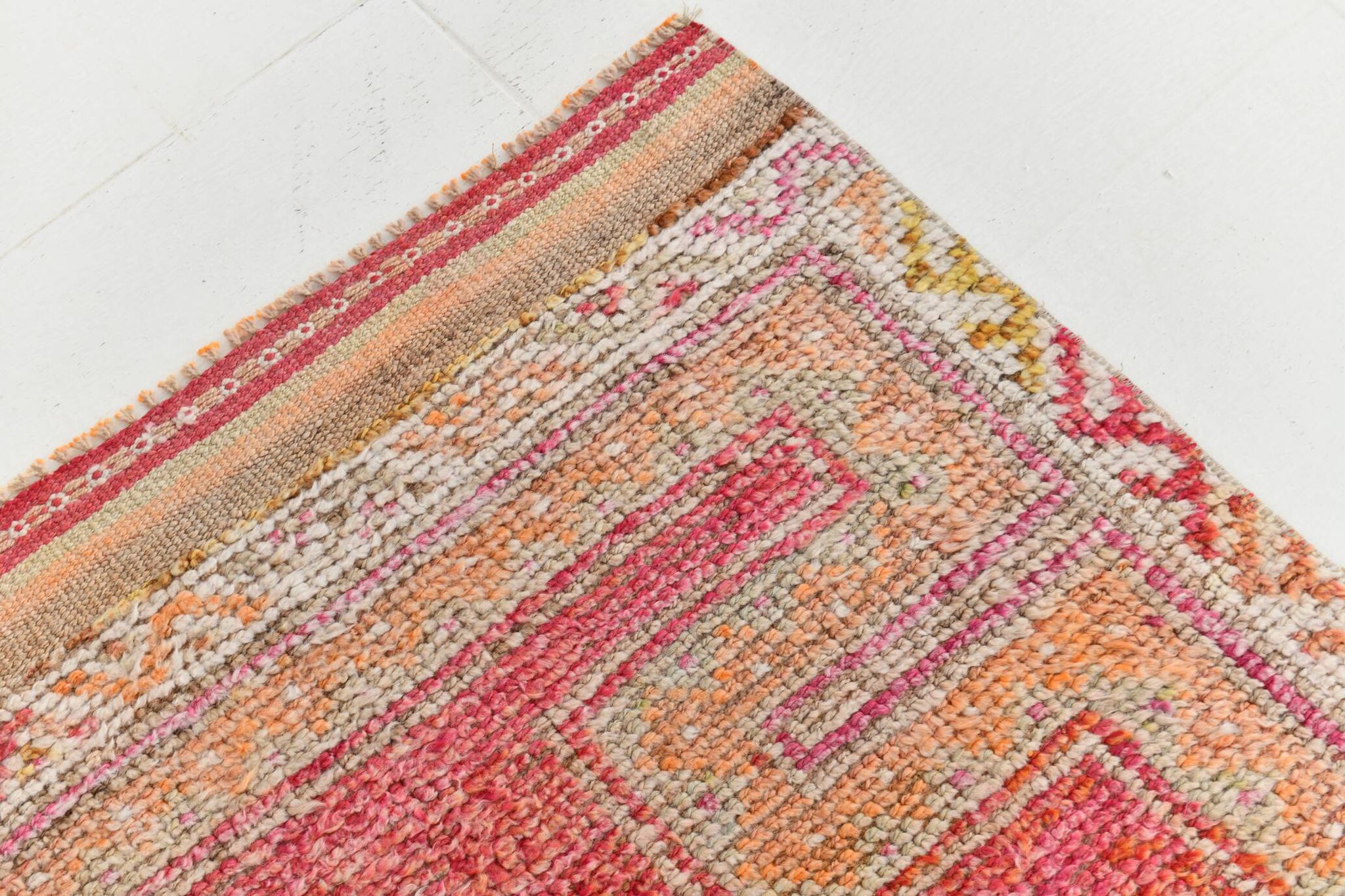 3x12 Faded Red Vintage Runner Rug, 97x353Cm