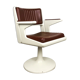 Space-Age vintage hairdresser's chair in resin and skai