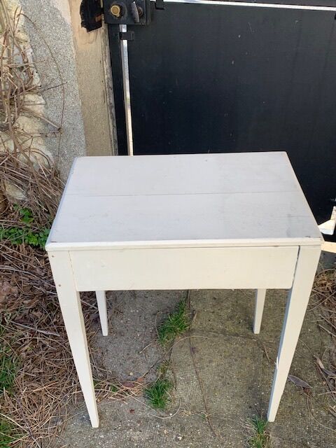 Bureau pupitre table d'appoint en bois peint vintage