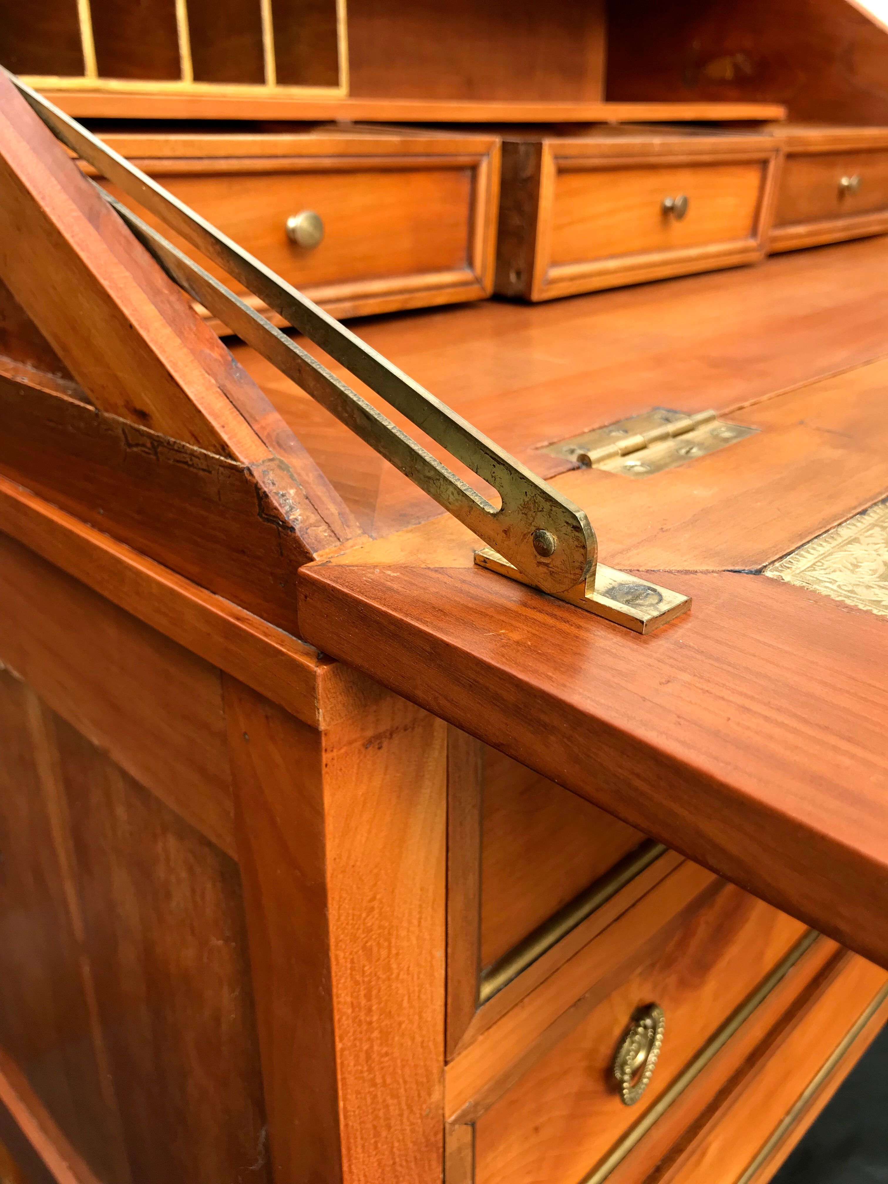 Small secretary English donkey back office Madame 3 drawers