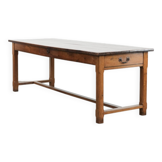Large antique French farmhouse dining table for 6 to 8 people