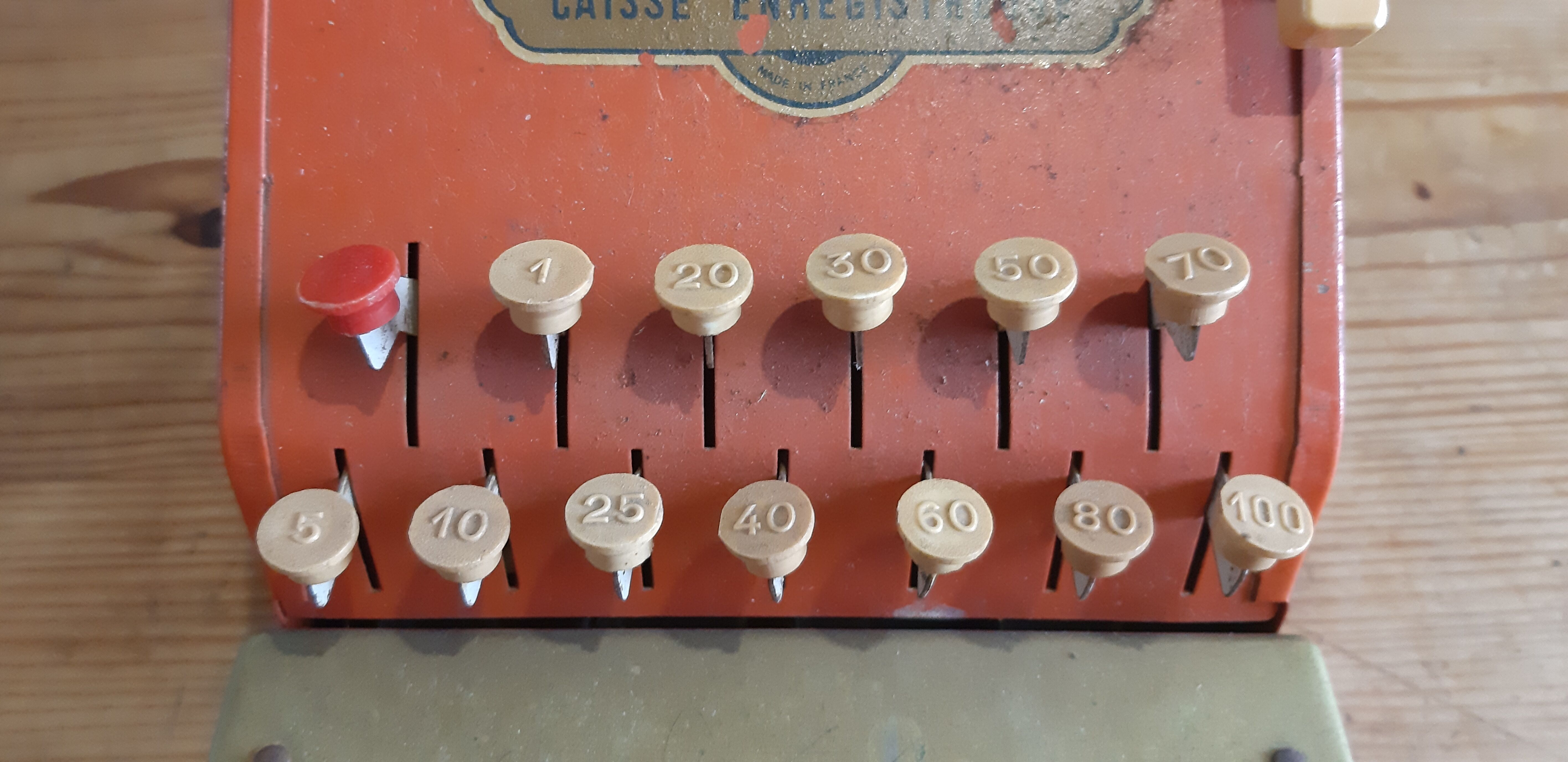 Toy old cash register from the 50s